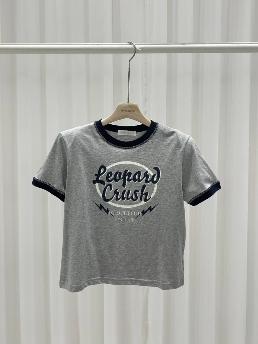 IF YOU SAY SO韓國直郵㊣東大門實拍女裝新款熱賣T恤豹紋IF YOU SAY SOT恤圖色2