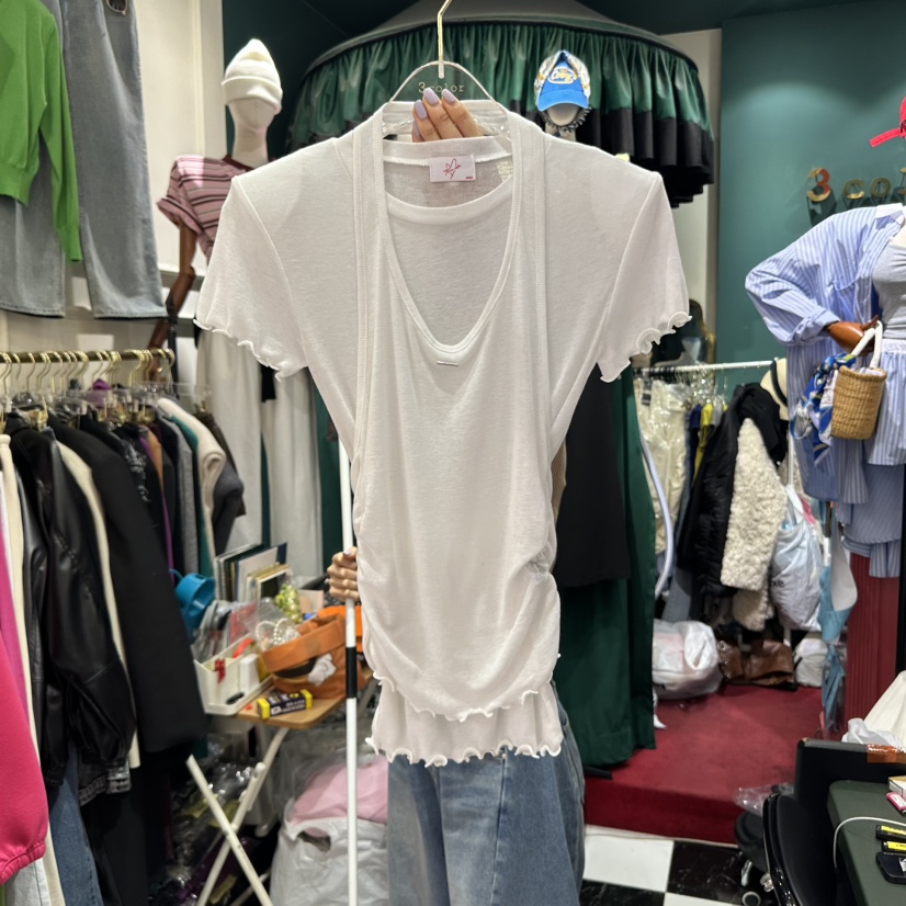 3COLOR韓國直郵㊣女裝新款25春夏T恤Three colorT恤圖色4