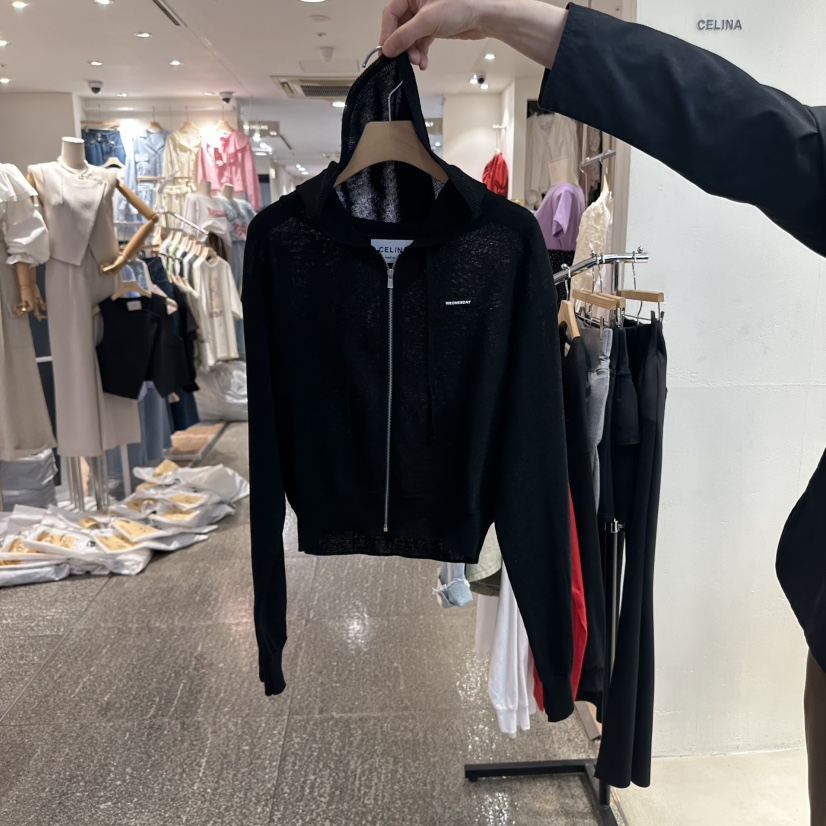 CELINA韓國直郵㊣女裝新品熱賣25春夏夾克不含內搭亞麻開衫連帽CELI_NA夾克圖色2