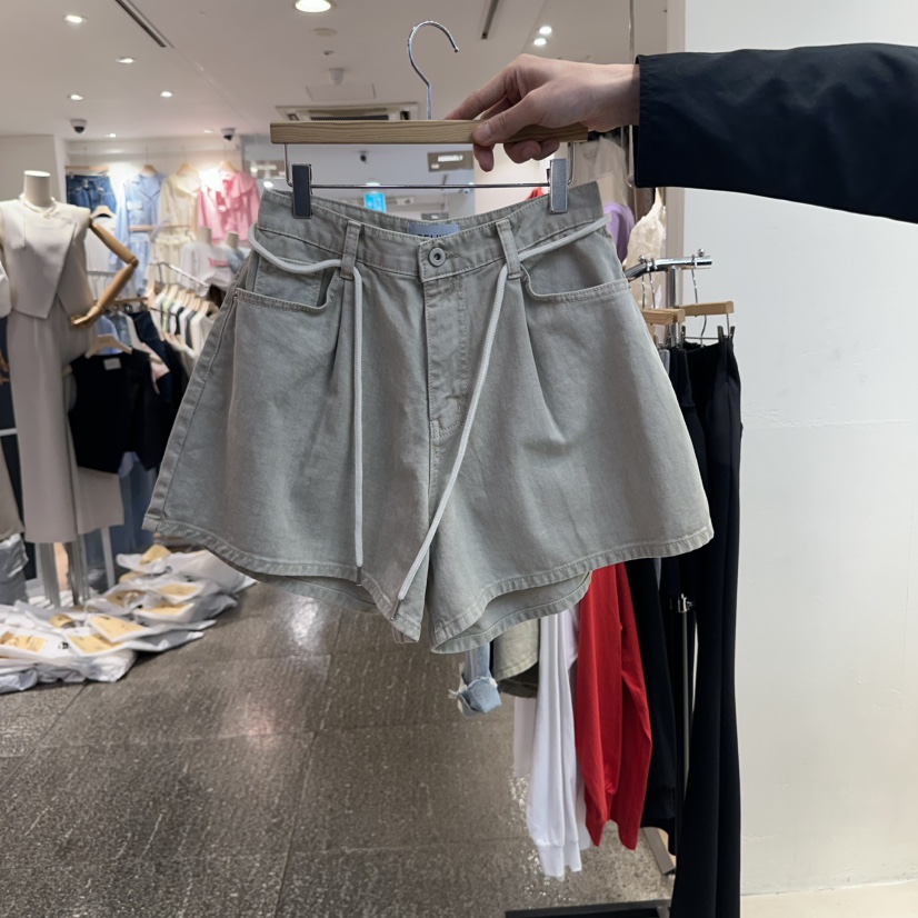 CELINA韓國直郵㊣女裝新品25春夏熱賣休閑人氣推薦短褲含腰繩CELI_NA短褲圖色2