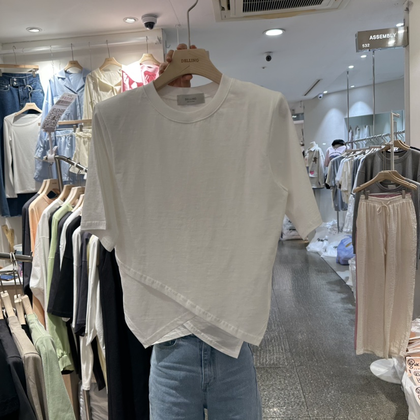 DELLING韓國直郵㊣女裝新款時尚休閑人氣25春夏推薦熱賣T恤DELLINGT恤圖色1