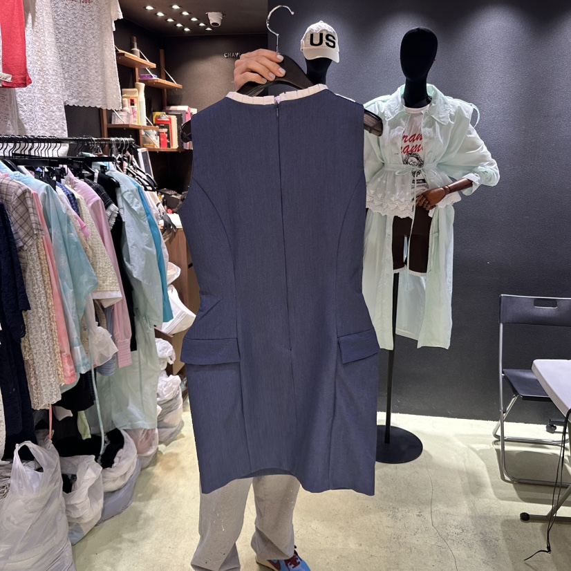 CHAVI韓國直郵㊣東大門實拍女裝新款時尚人氣推薦休閑連衣裙CHAVI連衣裙