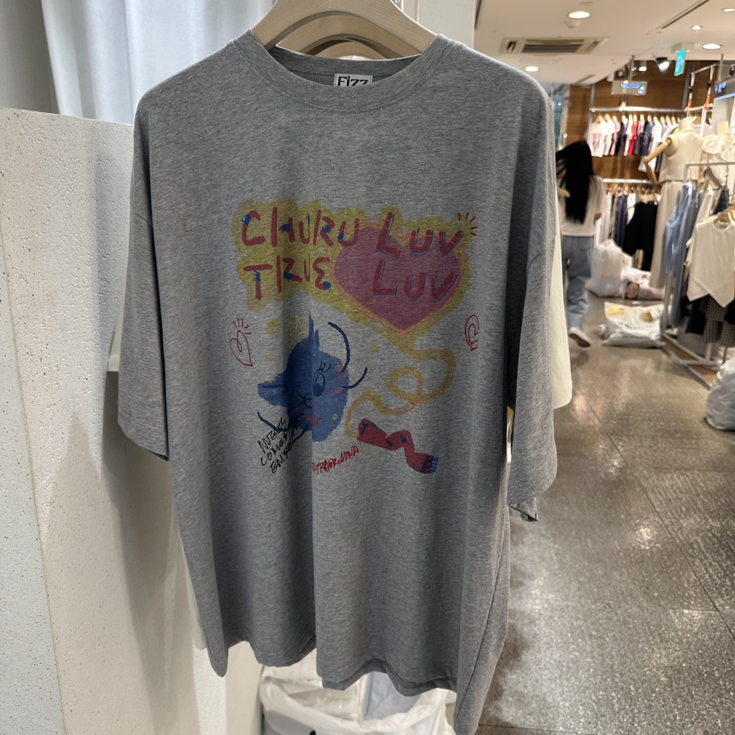 FIZZ韓國直郵㊣女裝新品25春夏推薦時尚休閑熱賣人氣T恤FIZZT恤圖色1