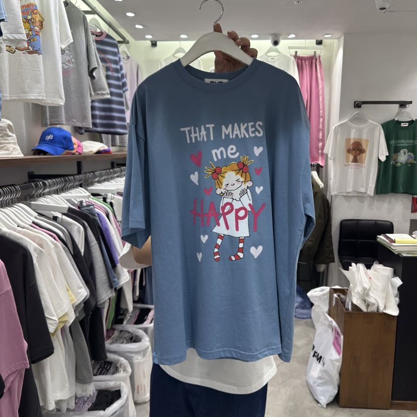 EVE直郵韓國代購㊣女裝新款25春夏推薦休閑人氣熱賣時尚T恤EVET恤圖色3