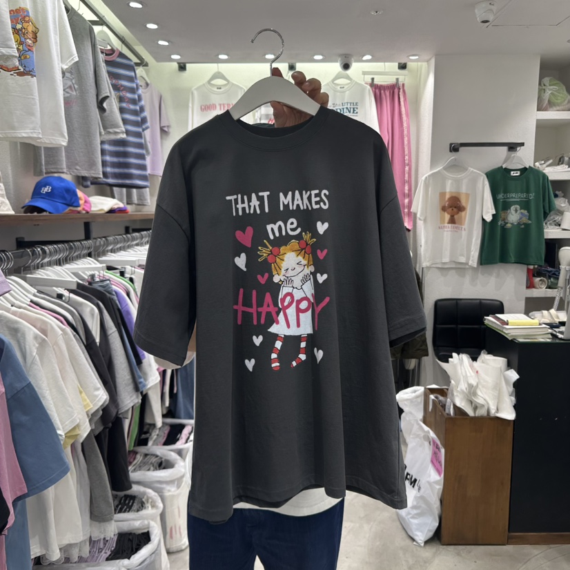EVE直郵韓國代購㊣女裝新款25春夏推薦休閑人氣熱賣時尚T恤EVET恤圖色4