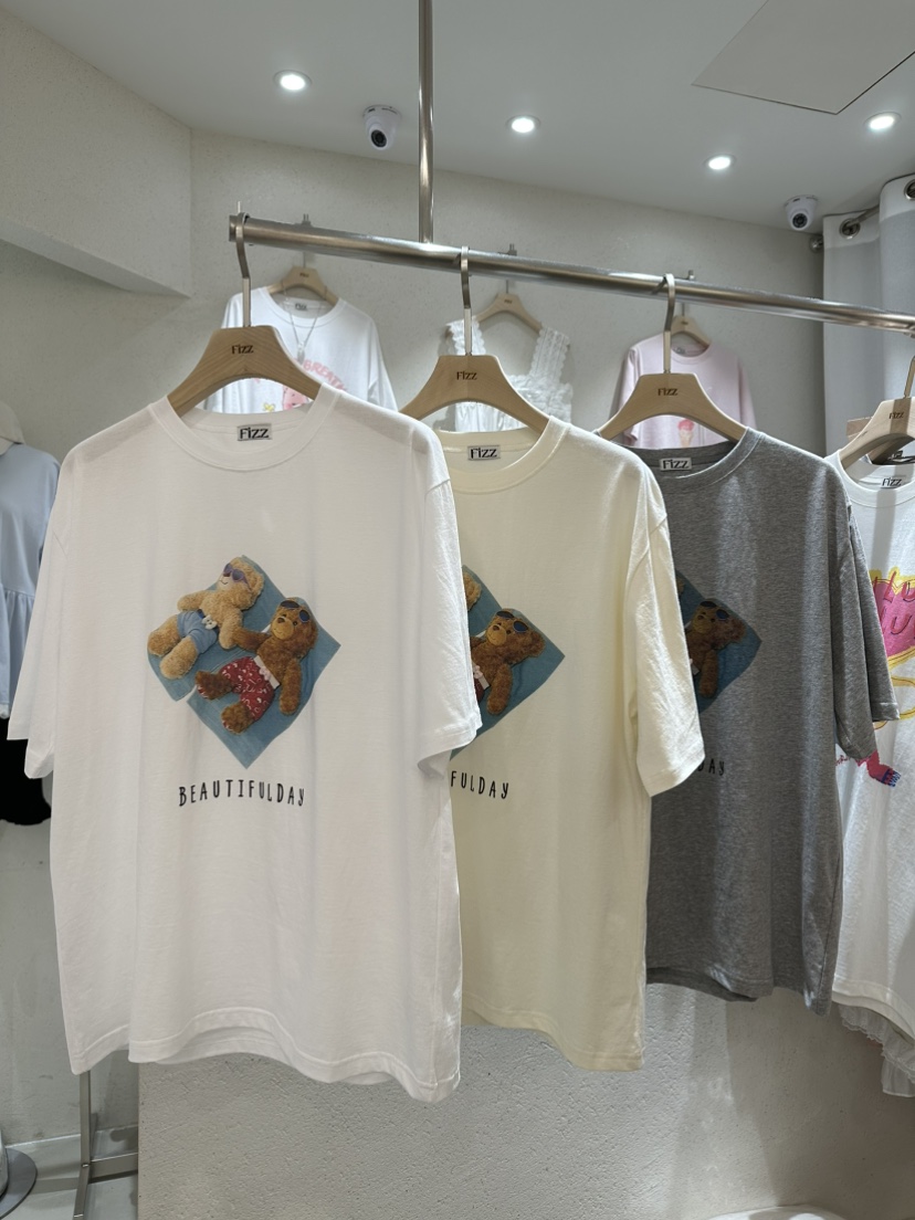 FIZZ直郵韓國代購㊣女裝新款人氣時尚休閑推薦熱賣25春夏T恤FIZZT恤
