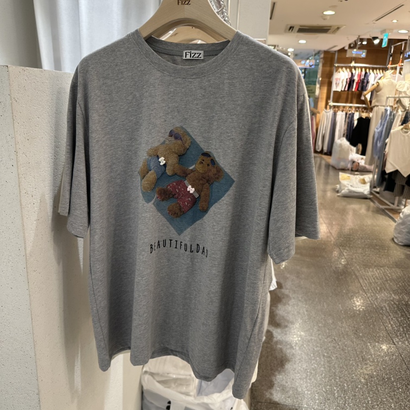 FIZZ直郵韓國代購㊣女裝新款人氣時尚休閑推薦熱賣25春夏T恤FIZZT恤圖色3