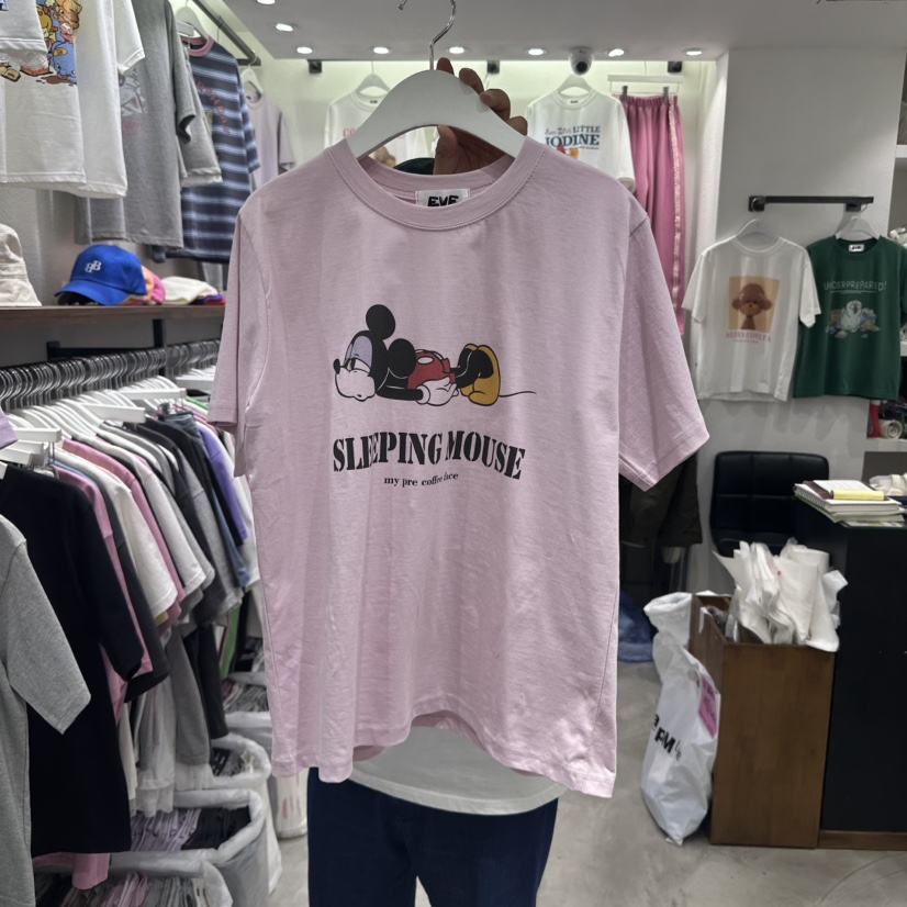 EVE韓國直郵㊣東大門實拍女裝新款人氣時尚熱賣休閑25春夏T恤EVET恤圖色2