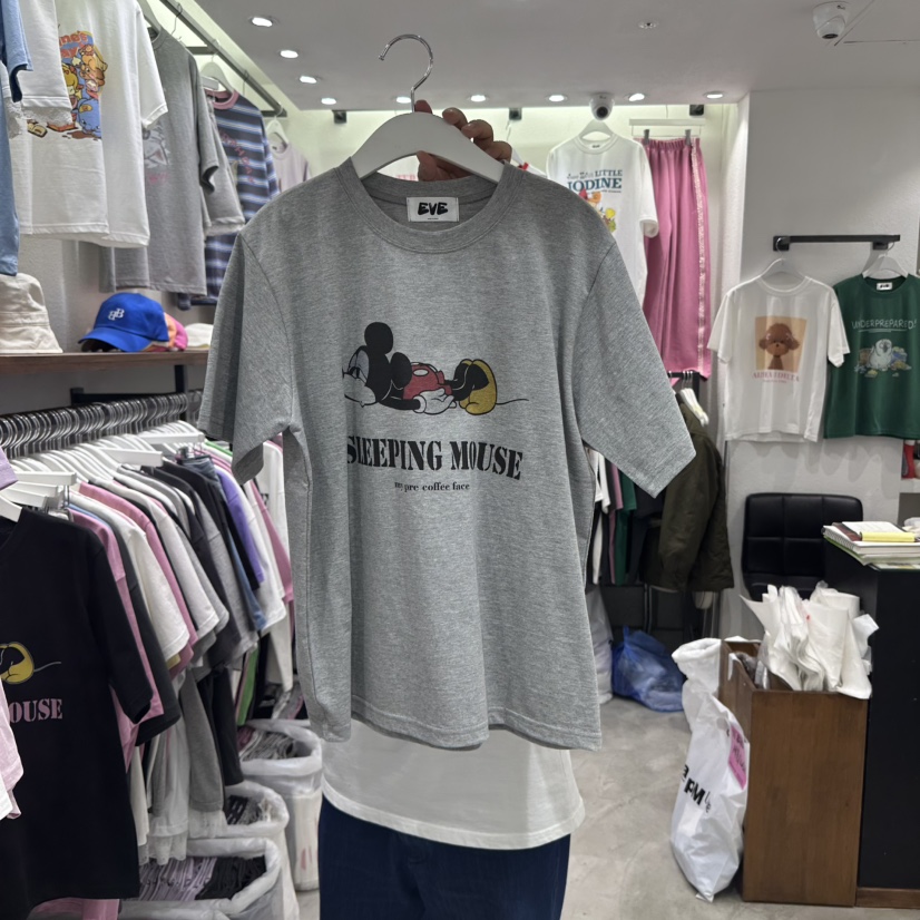 EVE韓國直郵㊣東大門實拍女裝新款人氣時尚熱賣休閑25春夏T恤EVET恤圖色3