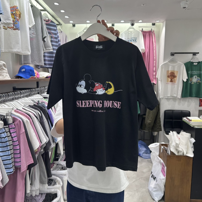 EVE韓國直郵㊣東大門實拍女裝新款人氣時尚熱賣休閑25春夏T恤EVET恤圖色4