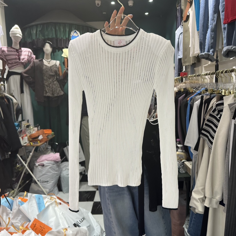 3COLOR(此品牌名稱會遭售假投訴,建議淘寶店鋪商品名稱中不要使用)韓國㊣直郵東大門代購女裝新品推薦針織衫Three color針織衫