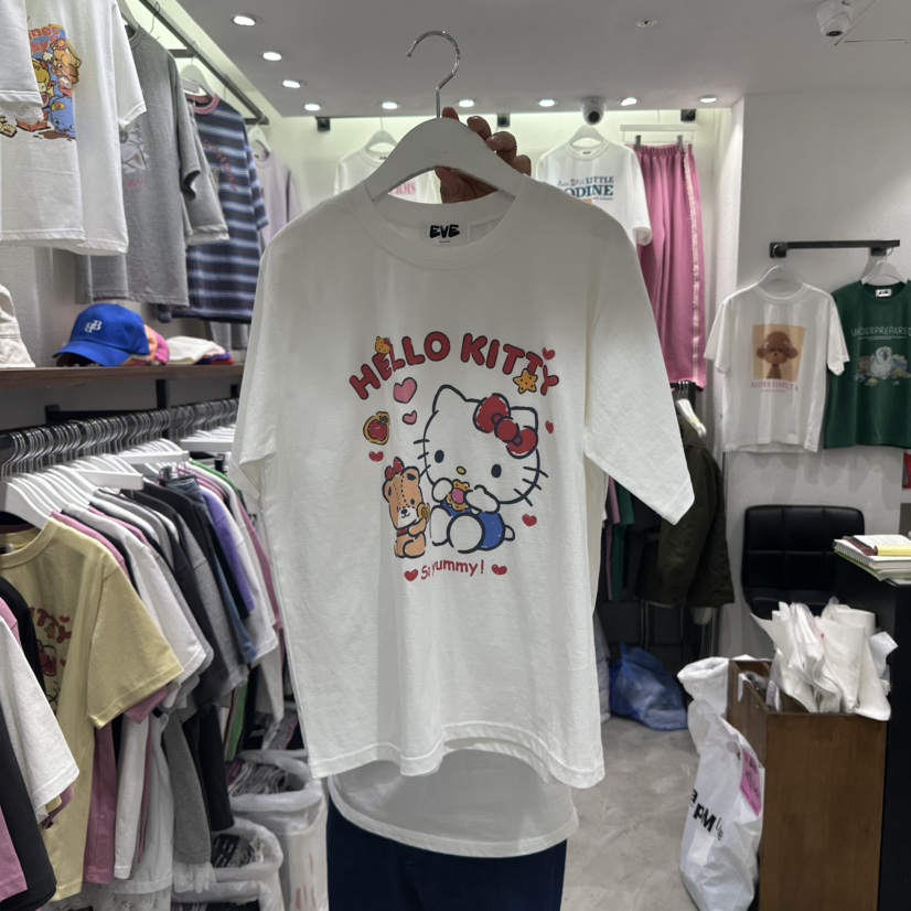 EVE直郵韓國代購㊣女裝新款人氣25春夏推薦熱賣時尚休閑T恤EVET恤圖色1
