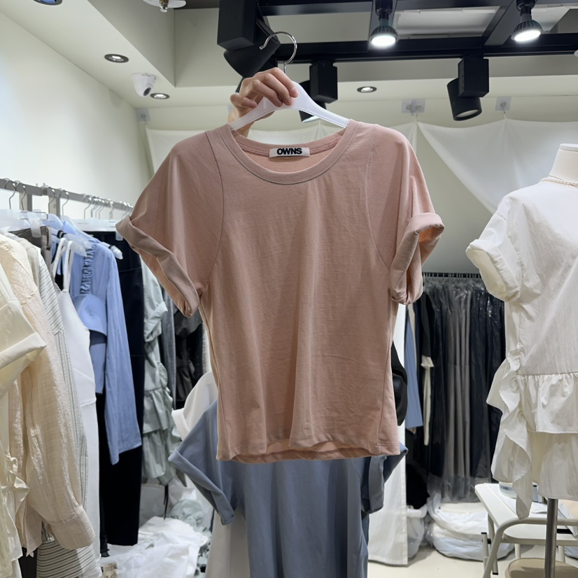 OWNS韓國㊣直郵東大門代購女裝新品熱賣25春夏時尚休閑推薦T恤OWNST恤圖色4