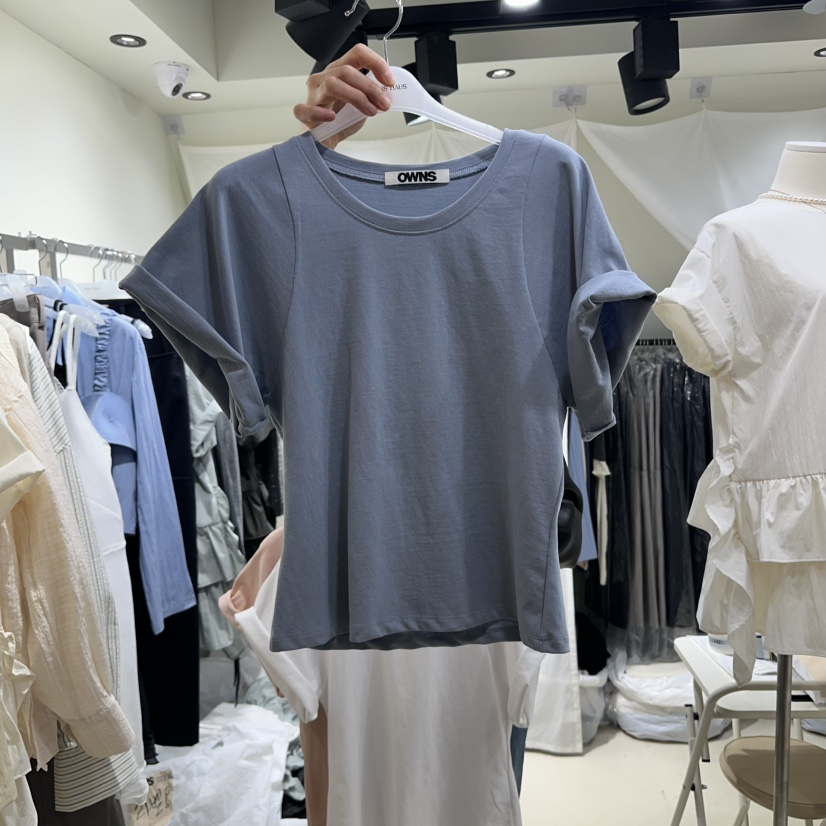 OWNS韓國㊣直郵東大門代購女裝新品熱賣25春夏時尚休閑推薦T恤OWNST恤圖色5