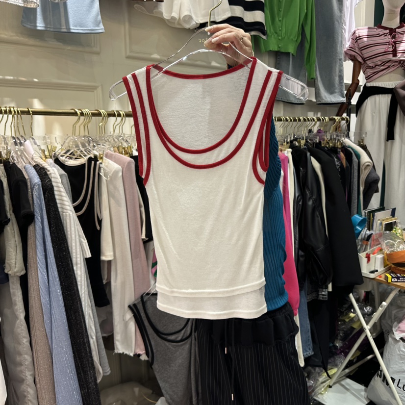 3COLOR韓國㊣直郵東大門代購女裝新品25春夏吊帶背心Three color吊帶/背心