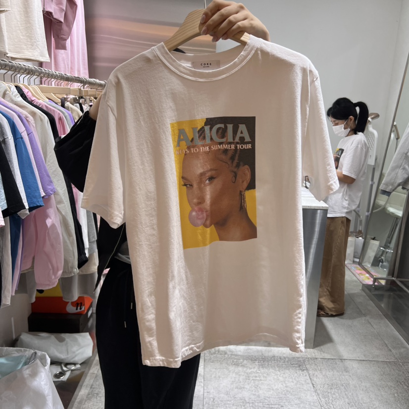 COKE CAKE韓國直郵㊣女裝新品25春夏時尚熱賣人氣休閑推薦T恤CHAET恤圖色1