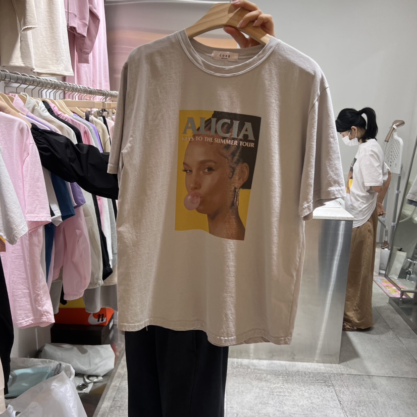 COKE CAKE韓國直郵㊣女裝新品25春夏時尚熱賣人氣休閑推薦T恤CHAET恤圖色2