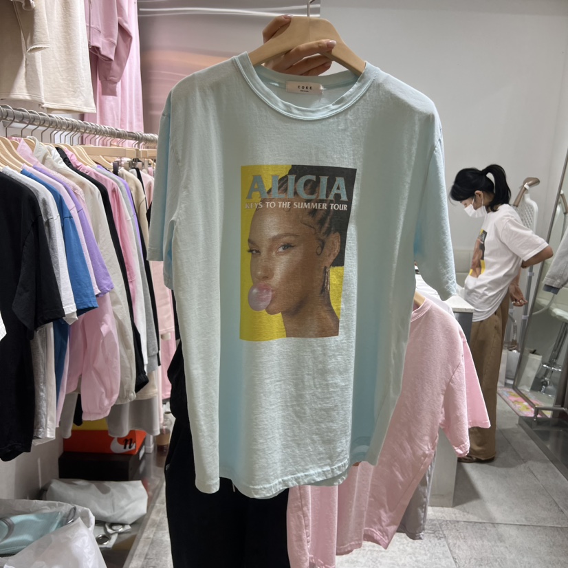 COKE CAKE韓國直郵㊣女裝新品25春夏時尚熱賣人氣休閑推薦T恤CHAET恤圖色4