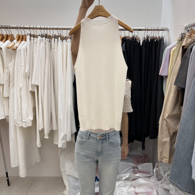 DRESS ROOM韓國直郵㊣東大門實拍女裝新品熱賣休閑吊帶背心DRESS ROOM吊帶/背心