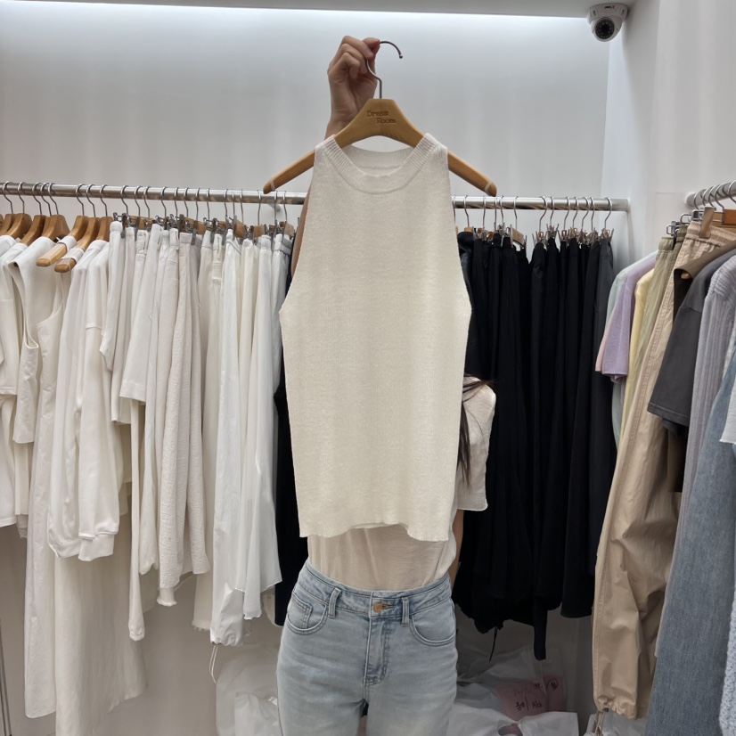 DRESS ROOM韓國直郵㊣東大門實拍女裝新品熱賣休閑吊帶背心DRESS ROOM吊帶/背心