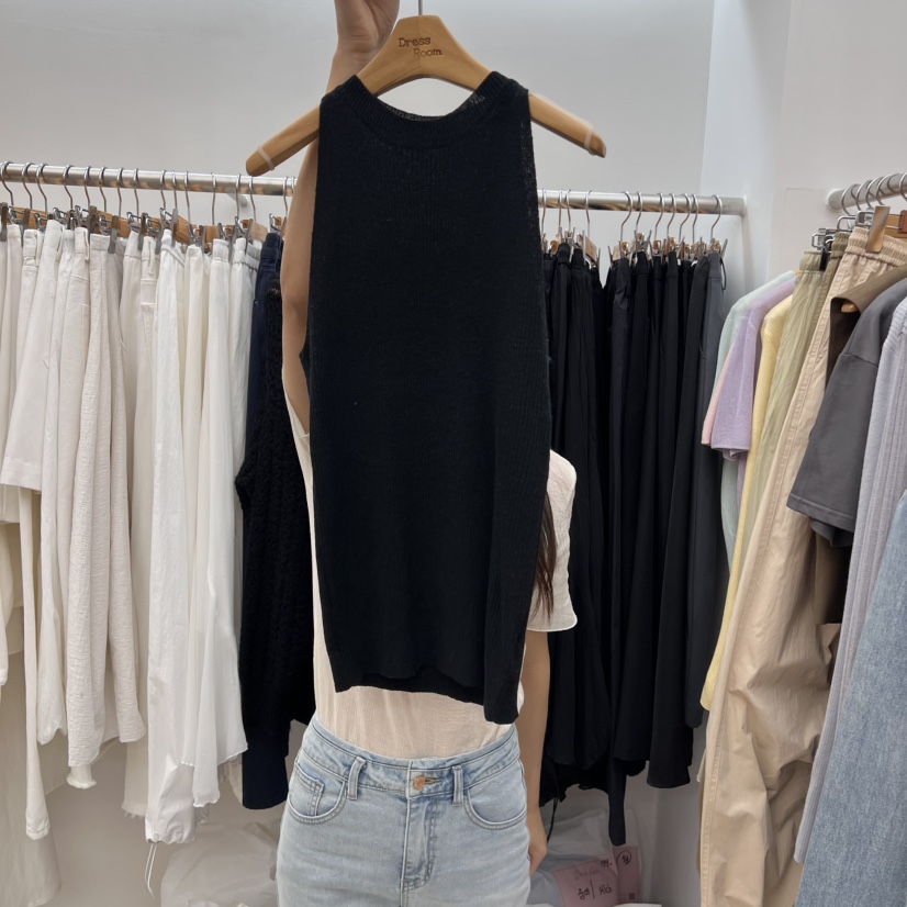 DRESS ROOM韓國直郵㊣東大門實拍女裝新品熱賣休閑吊帶背心DRESS ROOM吊帶/背心圖色3
