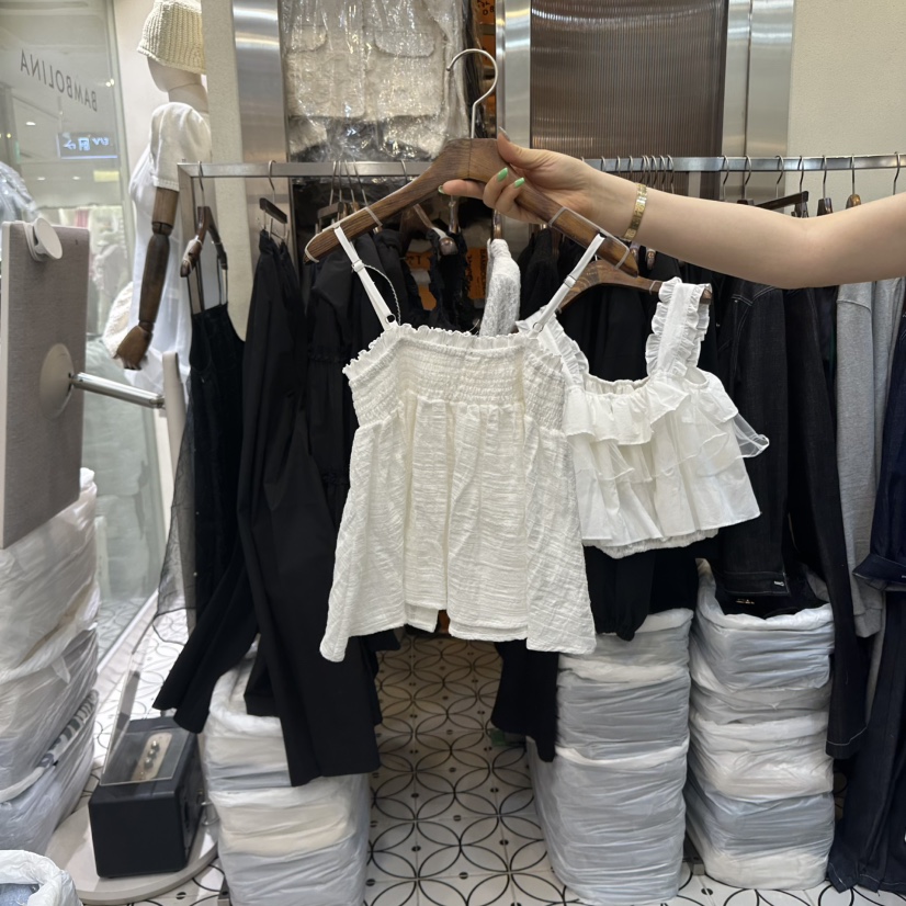 BAMBOLINA直郵韓國代購㊣女裝新款休閑人氣25春夏推薦吊帶背心BAMBOLINA吊帶/背心
