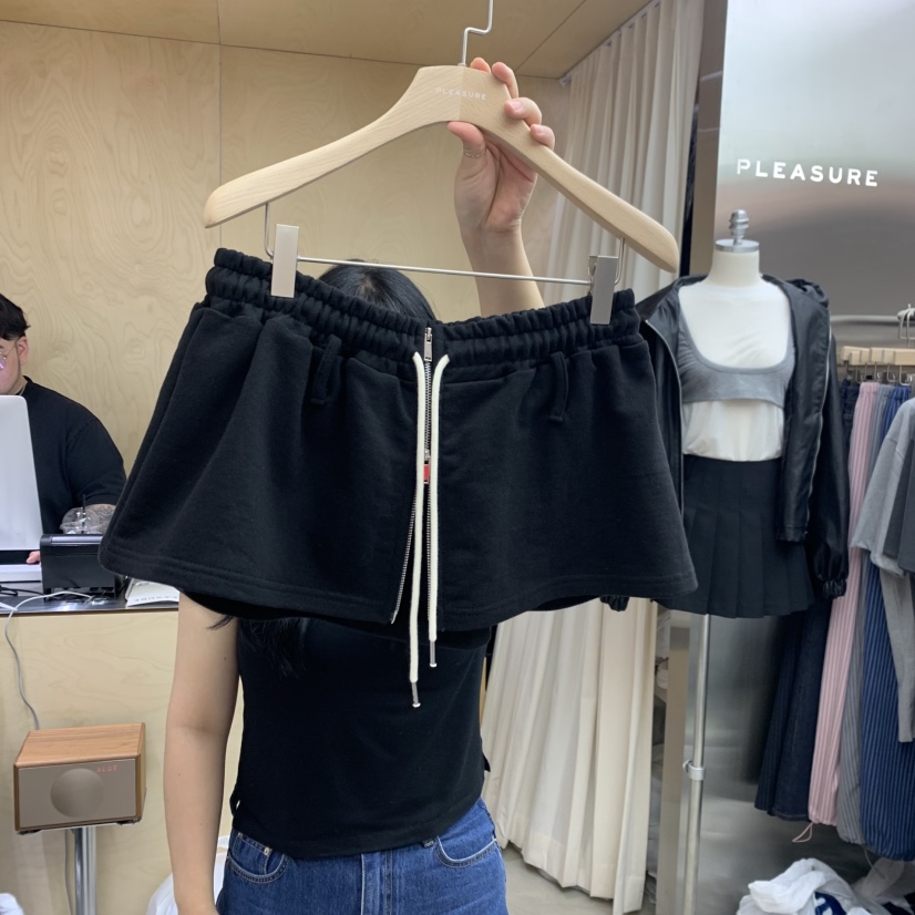 PLEASURE韓國直郵㊣東大門實拍女裝新款25春夏時尚人氣短裙PLEASURE短裙圖色2