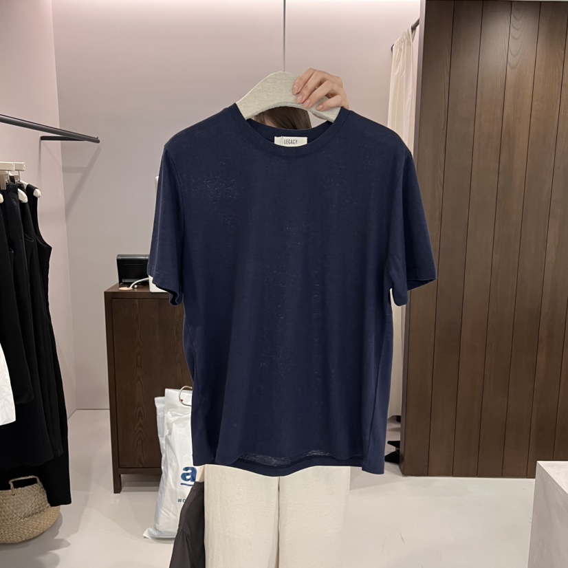 ALATE韓國㊣直郵東大門代購女裝新品時尚推薦人氣休閑T恤亞麻LEGACYT恤圖色3