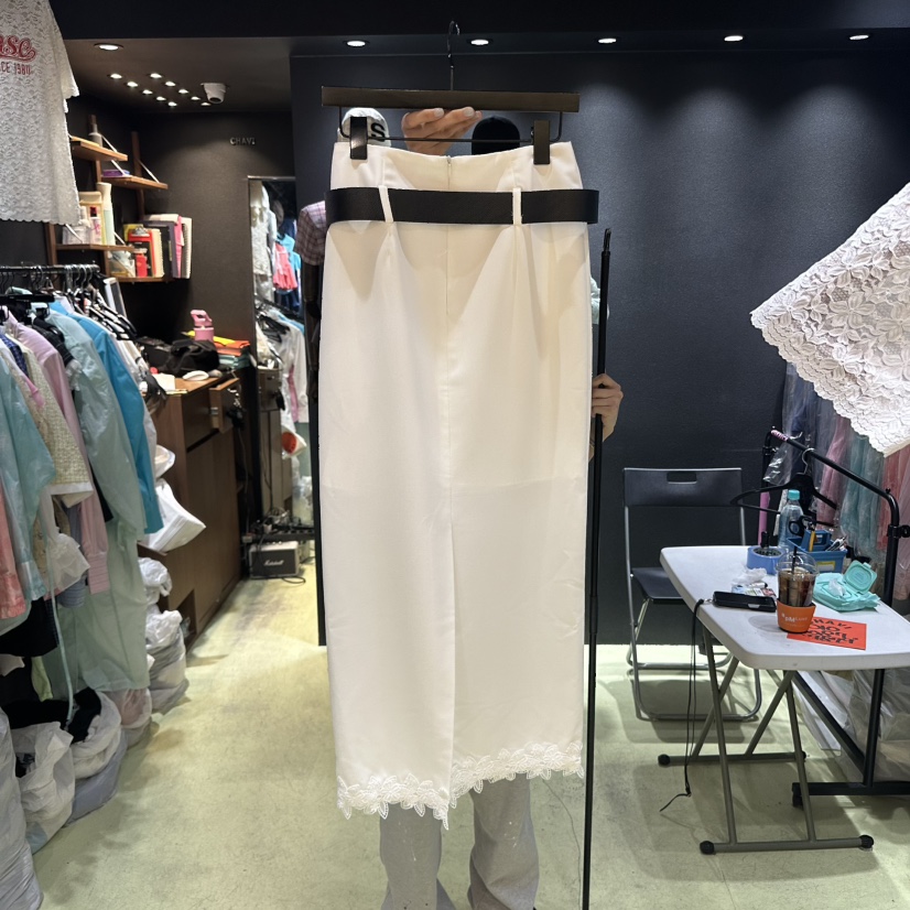 CHAVI直郵韓國代購㊣女裝新款休閑時尚人氣25春夏長裙不含腰帶CHAVI長裙