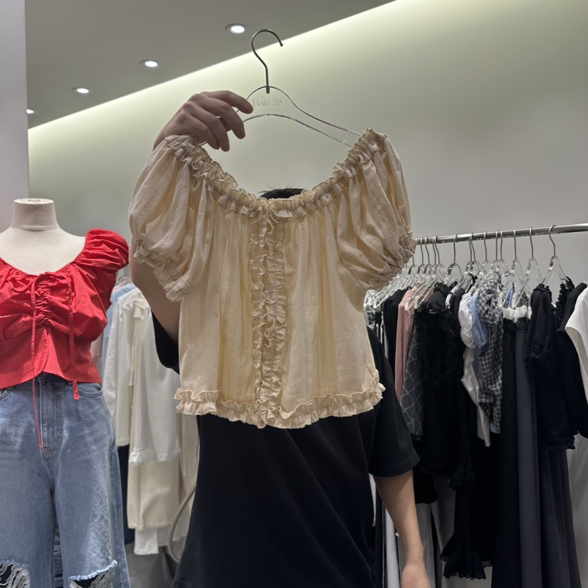 BAIE.38韓國直郵㊣東大門實拍女裝新品時尚休閑襯衫蕾絲衫BAIE.38襯衫/蕾絲衫圖色2