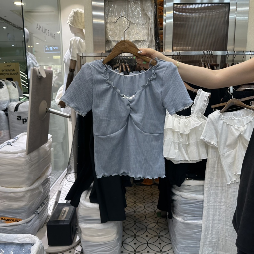 BAMBOLINA韓國直郵㊣女裝新品25春夏休閑推薦熱賣人氣時尚T恤BAMBOLINAT恤圖色2