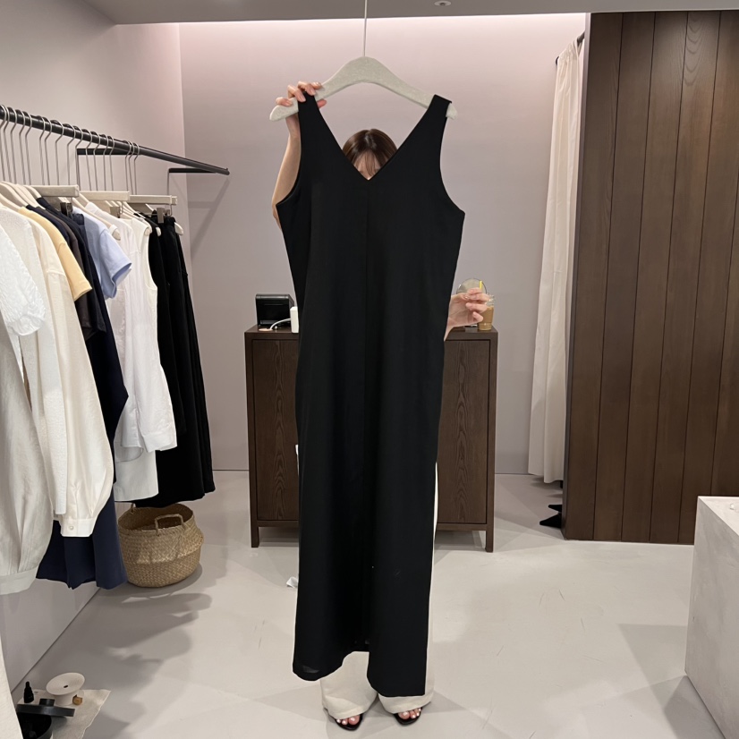 ALATE直郵韓國代購㊣女裝新品時尚熱賣人氣推薦25春夏連衣裙亞麻LEGACY連衣裙圖色2