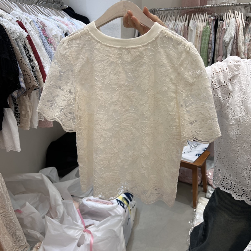 YARD韓國直郵㊣東大門實拍女裝新款休閑人氣25春夏襯衫蕾絲衫YARD襯衫/蕾絲衫