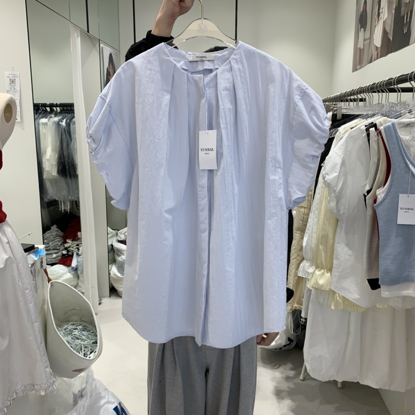 YUNBAL韓國㊣直郵東大門代購女裝新款人氣25春夏襯衫蕾絲衫YUNBAL襯衫/蕾絲衫圖色3