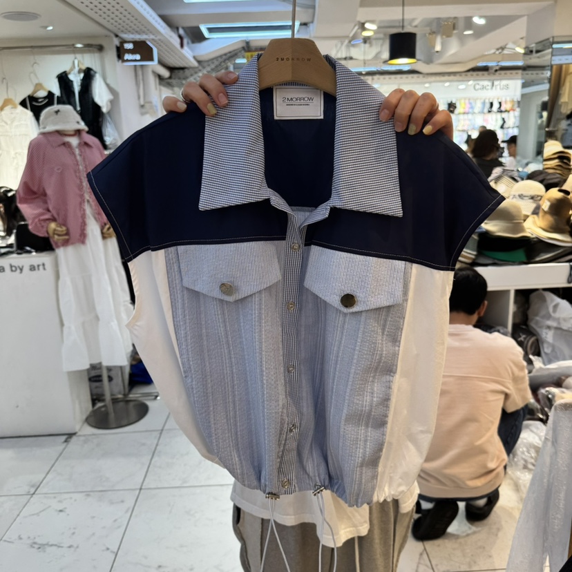 2MORROW直郵韓國代購㊣女裝新品時尚25春夏熱賣推薦襯衫蕾絲衫2MORROW襯衫/蕾絲衫圖色2