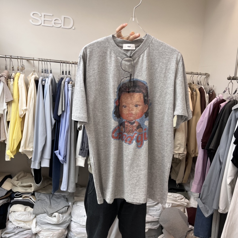 LEESEED-A韓國直郵㊣女裝新品時尚人氣25春夏推薦熱賣休閑T恤SEeD/LEESEEDT恤圖色3