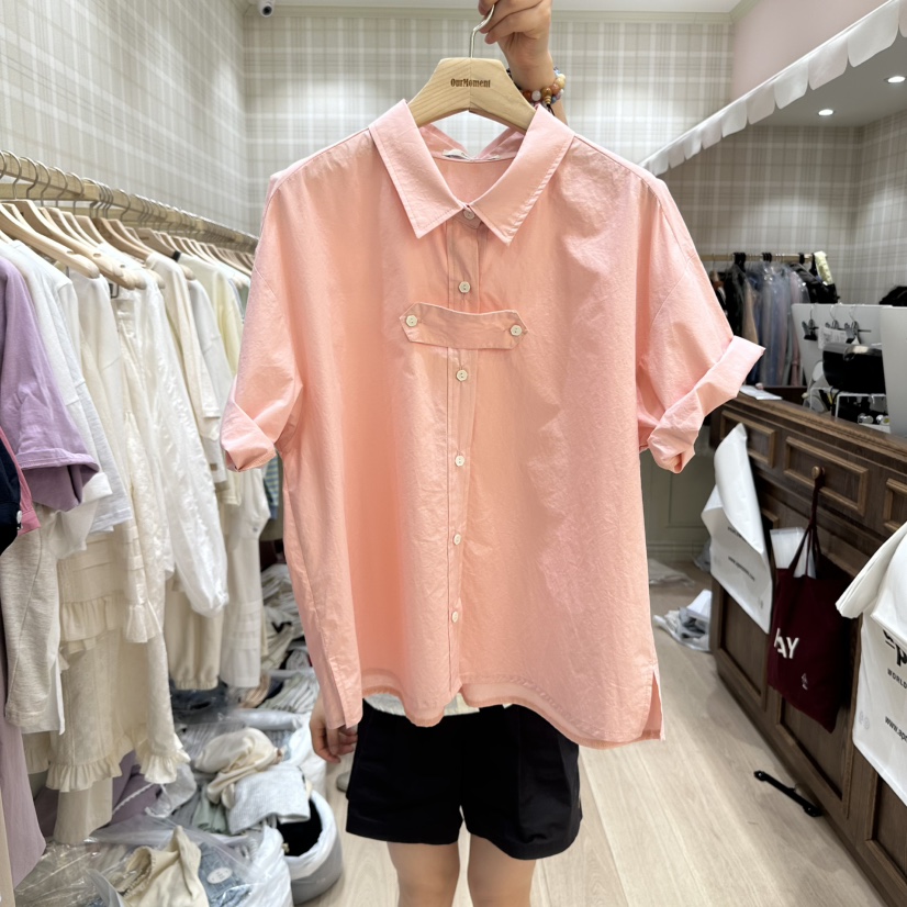 OURMOMENT韓國㊣直郵東大門代購女裝新品人氣熱賣襯衫蕾絲衫OURMOMENT襯衫/蕾絲衫圖色1