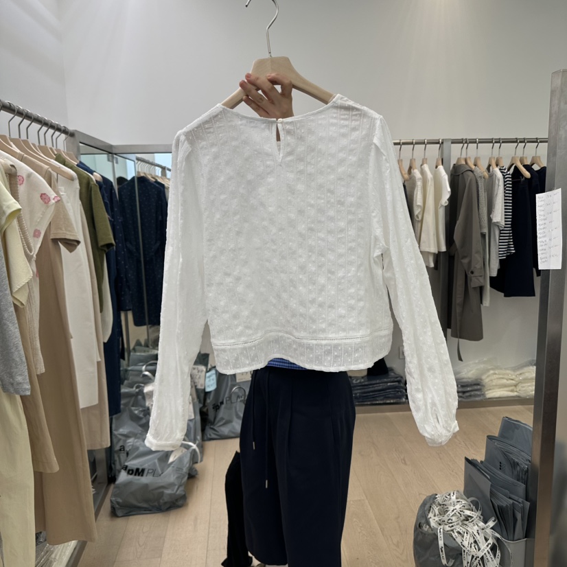 LTMS韓國㊣直郵東大門代購女裝新款25春夏人氣時尚襯衫蕾絲衫LTMS襯衫/蕾絲衫