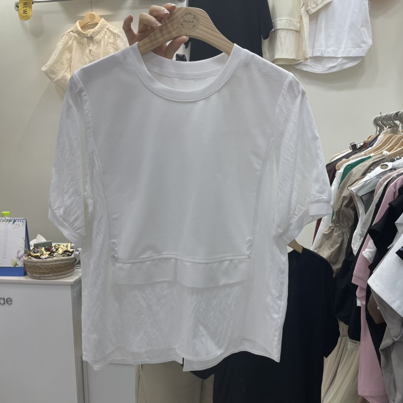 HOJAE直郵韓國代購㊣女裝新品休閑時尚推薦熱賣25春夏人氣T恤MID-LEVEL JUMPT恤