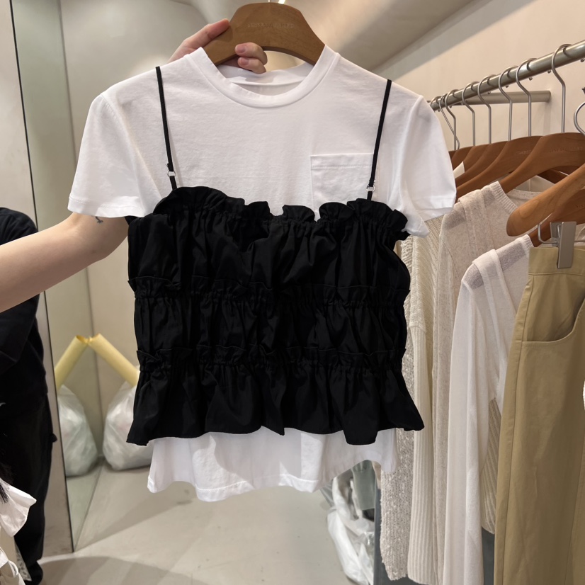 NINESQUARED直郵韓國代購㊣女裝新品25春夏吊帶背心不含內搭NINESQUARED吊帶/背心圖色2