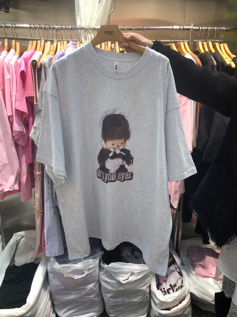 MENDL S直郵韓國代購㊣女裝新品人氣時尚休閑熱賣25春夏T恤MENDL ST恤圖色2