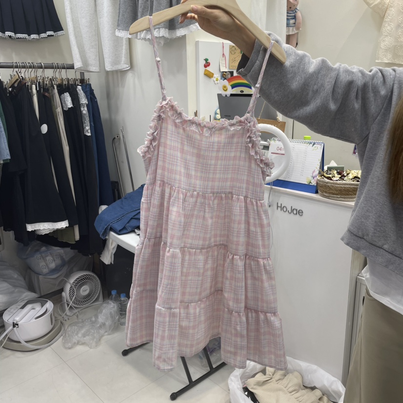 HOJAE韓國直郵㊣女裝新品休閑推薦時尚25春夏熱賣人氣連衣裙MID-LEVEL JUMP連衣裙