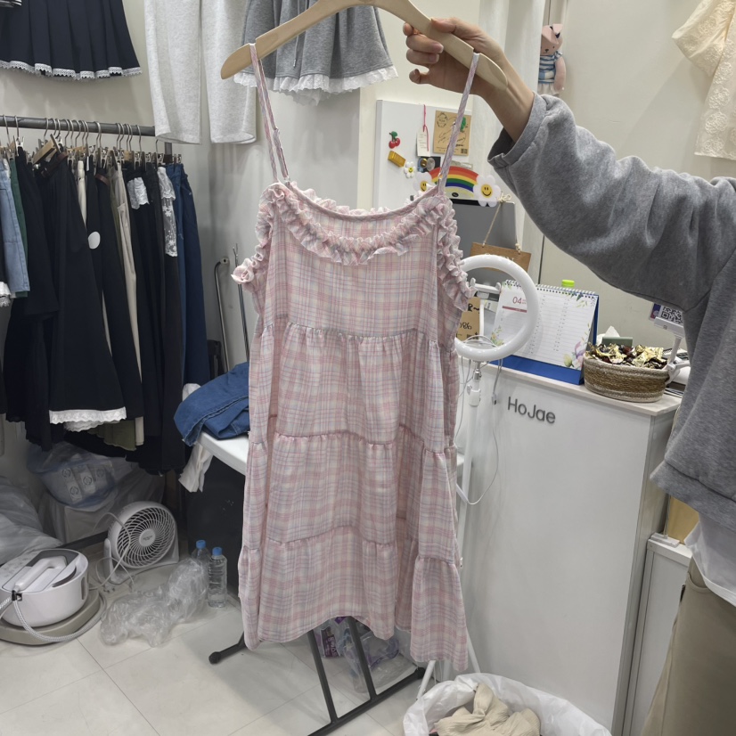 HOJAE韓國直郵㊣女裝新品休閑推薦時尚25春夏熱賣人氣連衣裙MID-LEVEL JUMP連衣裙