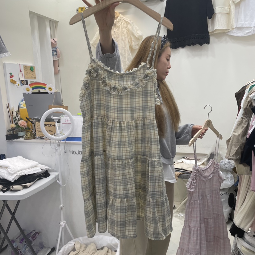 HOJAE韓國直郵㊣女裝新品休閑推薦時尚25春夏熱賣人氣連衣裙MID-LEVEL JUMP連衣裙圖色2