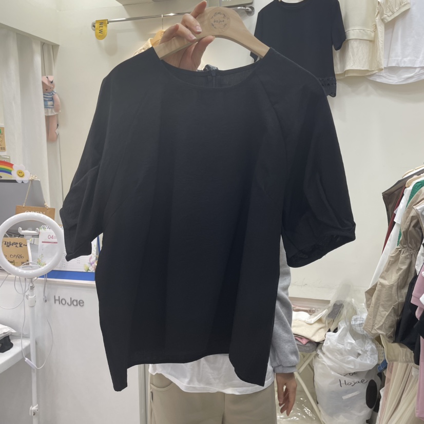 HOJAE直郵韓國代購㊣女裝新款人氣推薦25春夏休閑襯衫蕾絲衫MID-LEVEL JUMP襯衫/蕾絲衫圖色4