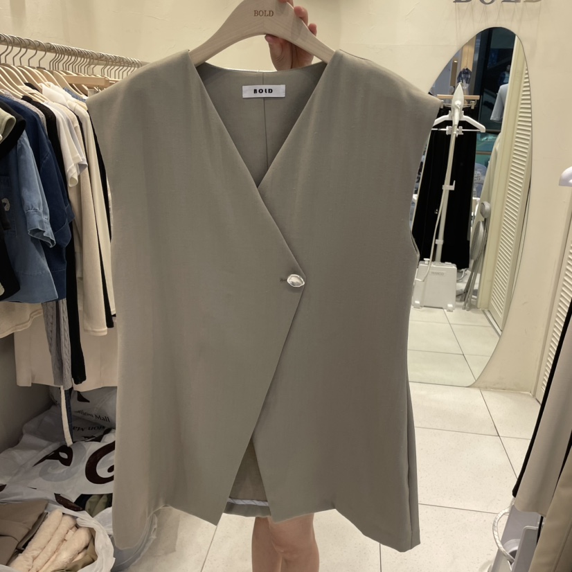 BOLD直郵韓國代購㊣女裝新品熱賣25春夏休閑推薦人氣時尚馬甲BOLD馬甲圖色1