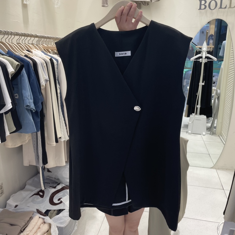 BOLD直郵韓國代購㊣女裝新品熱賣25春夏休閑推薦人氣時尚馬甲BOLD馬甲圖色2