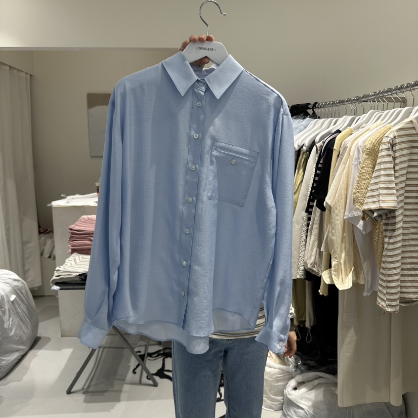 LORING RE I韓國直郵㊣東大門實拍女裝新品休閑襯衫蕾絲衫LORING RE-I/BARE襯衫/蕾絲衫圖色2