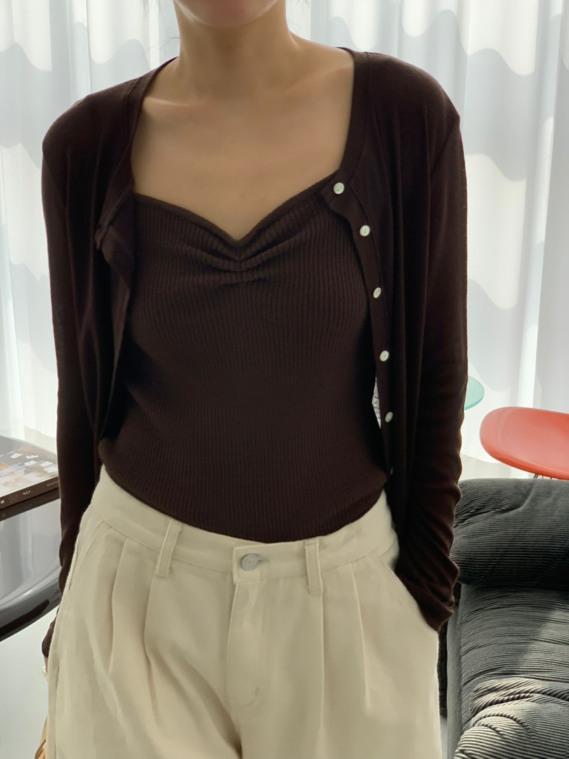 REGULARLY/PLACOR韓國直郵㊣東大門實拍女裝新款熱賣長袖T恤羊毛紐扣REGULARLY/PLACOR長袖T恤