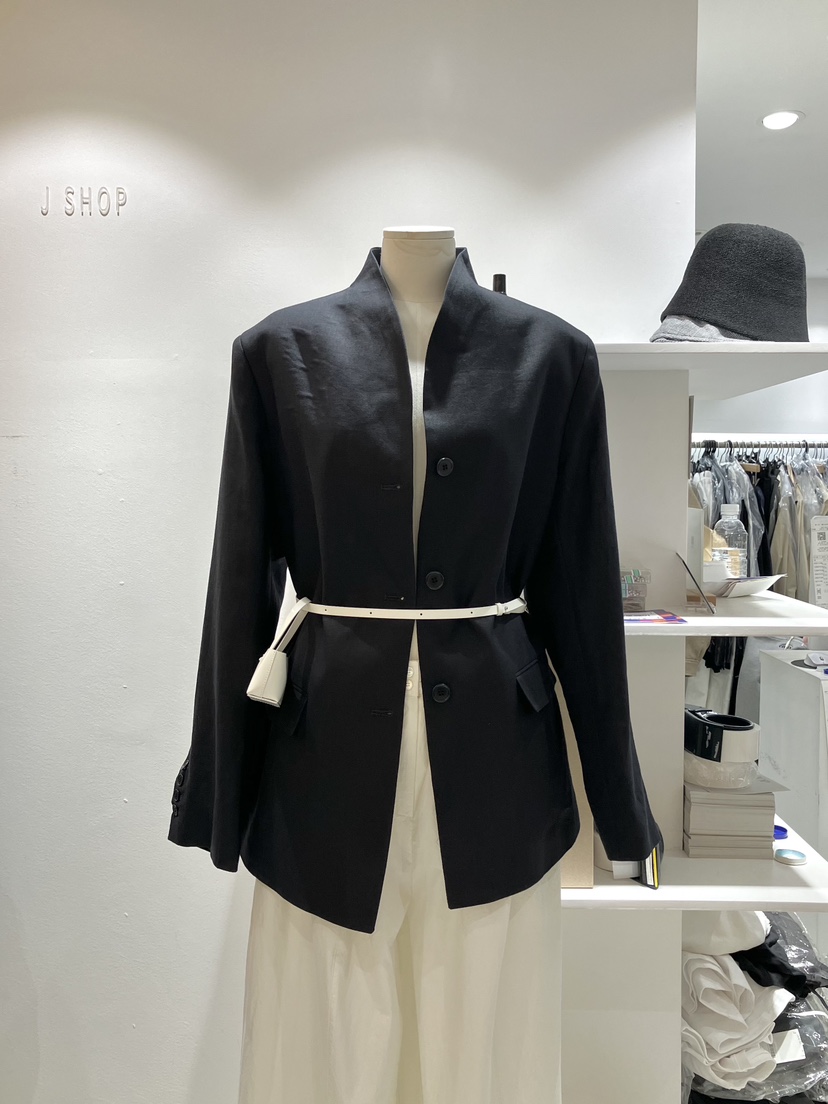 J SHOP韓國直郵㊣女裝新品休閑25春夏熱賣人氣夾克含腰包亞麻J_SHOP夾克圖色2